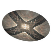 Brown And Cream Melamine Plate (Right Side)