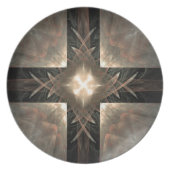 Brown And Cream Melamine Plate (Front)