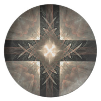 Brown And Cream Melamine Plate