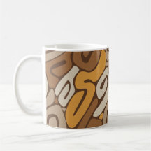 Brown and Cream Neutral Spiral Scroll Pattern