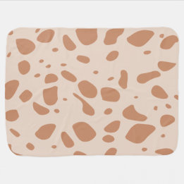 Brown and cream spotted blanket