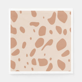 Brown and cream spotted napkins