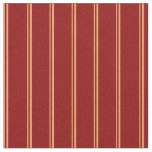 [ Thumbnail: Brown and Dark Red Colored Lined Pattern Fabric ]