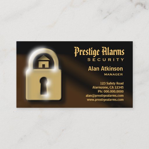 Customizable Security Business Cards