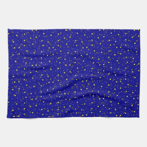 Brown And Gold Stars Kitchen Towel