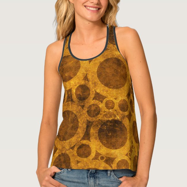 Brown and Gold Steampunk Abstract Tank Top