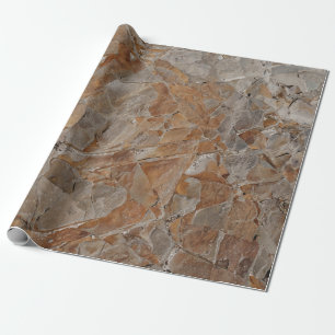 Brown and gray concrete frame wrapping paper