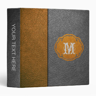 Brown and Gray Leather #2 3 Ring Binder