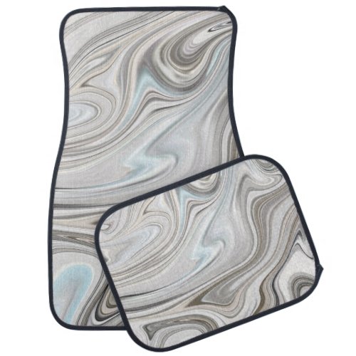Brown And Gray Marble Stone Car Floor Mat