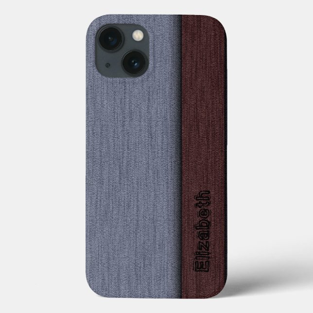 Brown and Gray Professional Modern Case-Mate iPhone Case (Back)