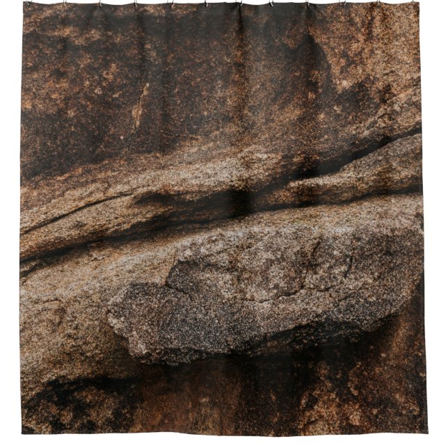 Brown and gray rock formation shower curtain (Front)