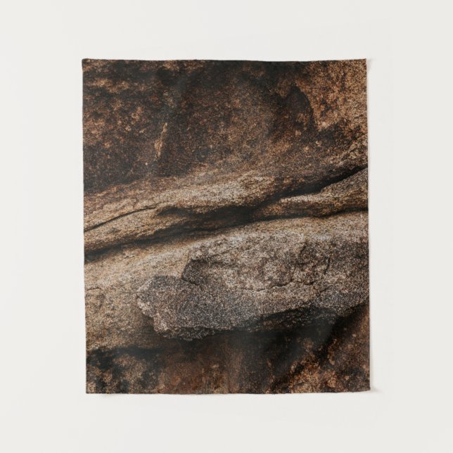 Brown and gray rock formation tapestry (Front)