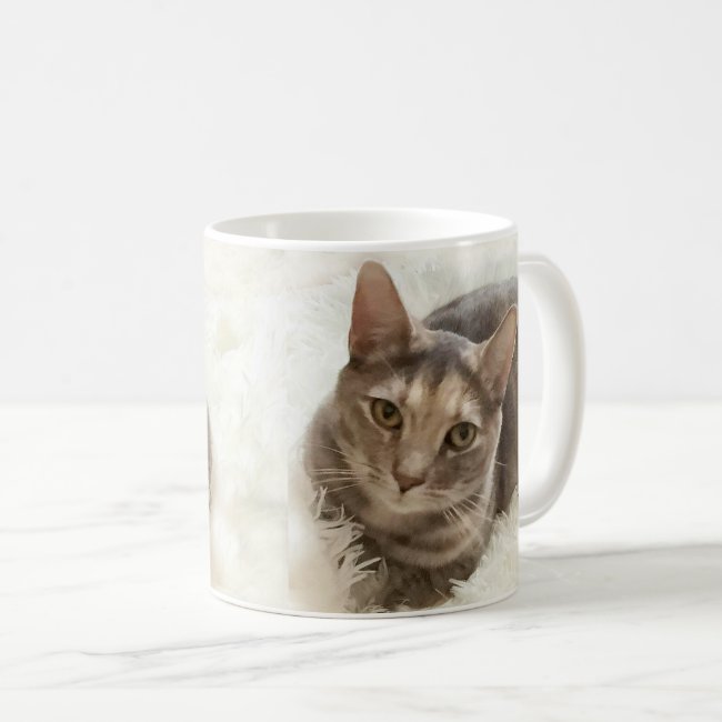 Brown and Gray Tabby Cat Mug
