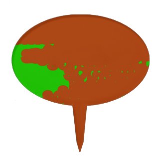 brown and green abstract art