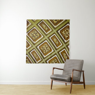 Brown and Green Architectural Tapestry