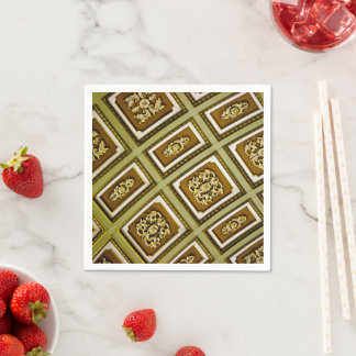 Brown and Green Architecture Napkins