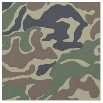 Brown And Green Camo Military Fabric by uniqueprints at Zazzle