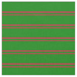 [ Thumbnail: Brown and Green Colored Pattern of Stripes Fabric ]