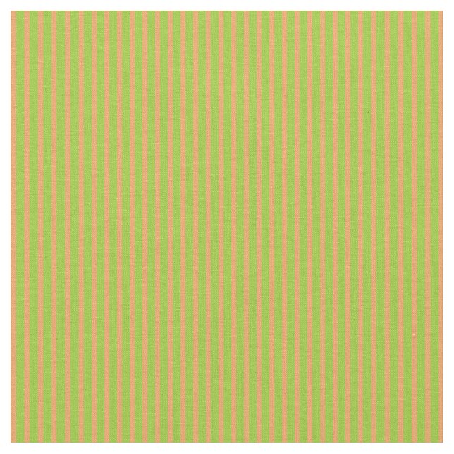 Brown and Green Colored Stripes Pattern Fabric (Close Up)
