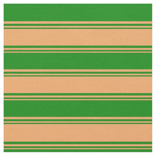 Brown and Green Lined/Striped Pattern Fabric