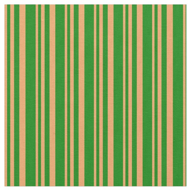 Brown and Green Pattern Fabric (Close Up)