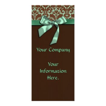 Brown And Green Rack Card by DesignsbyLisa at Zazzle