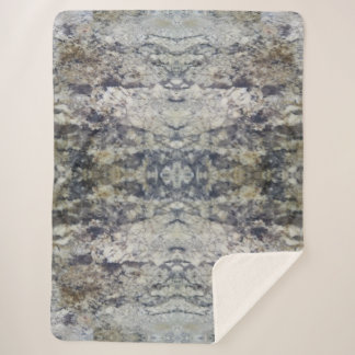 Brown and Grey Marble Sherpa Blanket