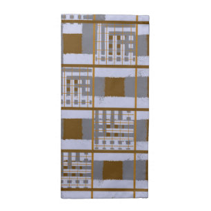 Brown and Grey Modern Checked Cloth Napkin