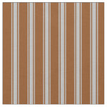 [ Thumbnail: Brown and Grey Pattern Fabric ]