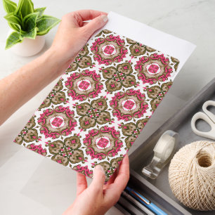 Brown and hot pink pattern business envelope mailers