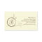 Brown and Ivory Pearlized Monogram Business Card