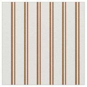 Brown and Light Cyan Lined Pattern Fabric