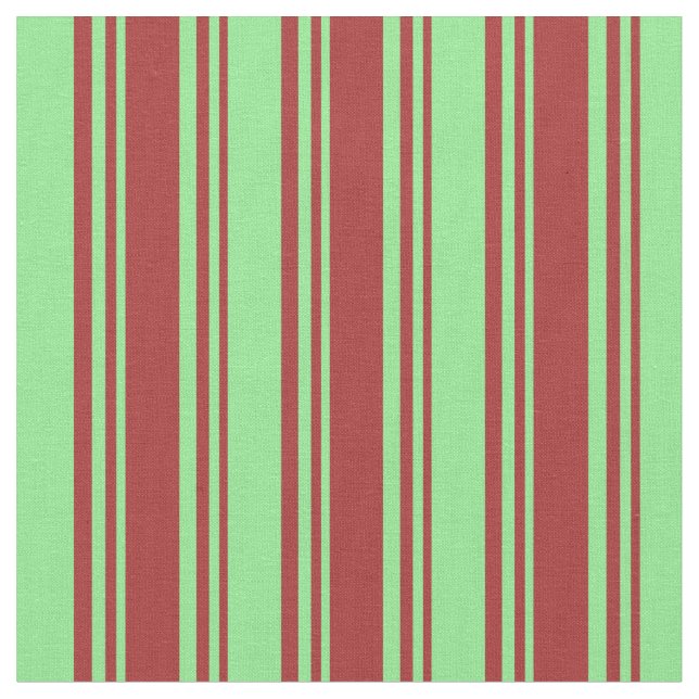 Brown and Light Green Pattern of Stripes Fabric (Close Up)