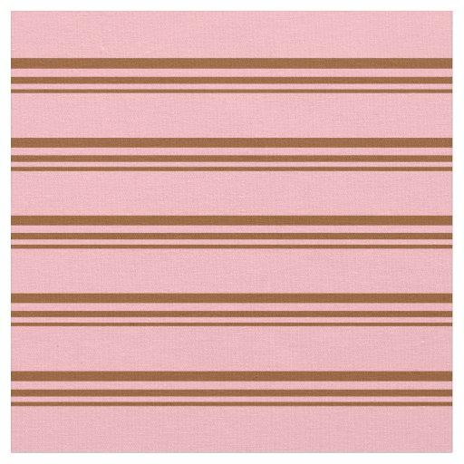 Brown and Light Pink Lined/Striped Pattern Fabric