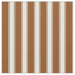 [ Thumbnail: Brown and Light Yellow Lines Pattern Fabric ]