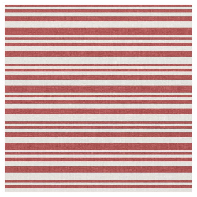 Brown and Mint Cream Lines/Stripes Pattern Fabric (Close Up)
