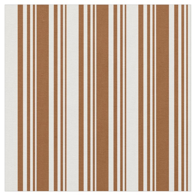 Brown and Mint Cream Pattern Fabric (Close Up)