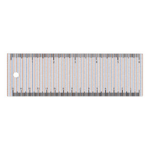 Brown and Navy Blue Stripes with Uneven Lines Ruler