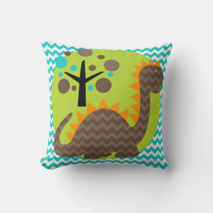 Brown and Orange Dragon Throw Pillow