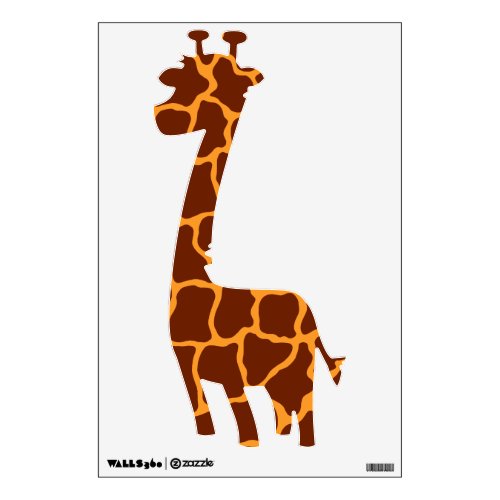 Brown and Orange Giraffe Wall Decal