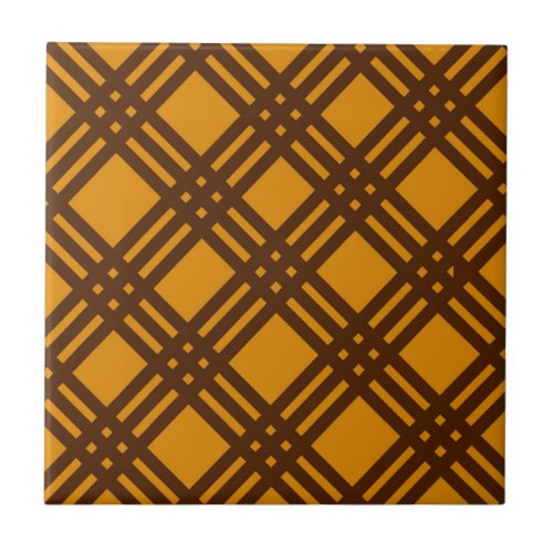 Brown and Orange Lattice Tile