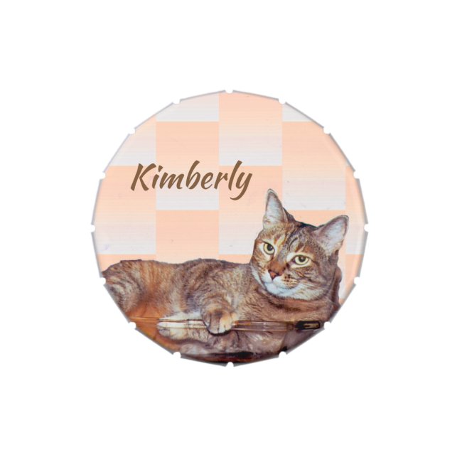 Brown and Orange Tabby Cat Candy Tin