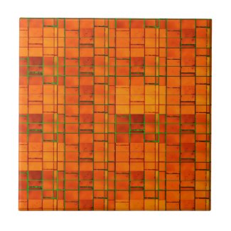 Brown and orange tiled