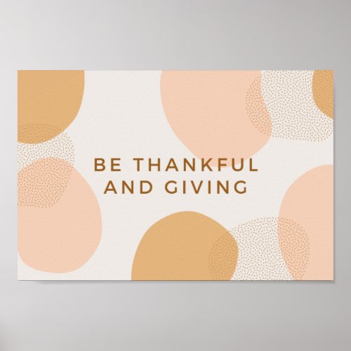 Brown and Peach Simple Quote Poster