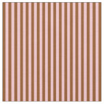 [ Thumbnail: Brown and Pink Colored Pattern of Stripes Fabric ]