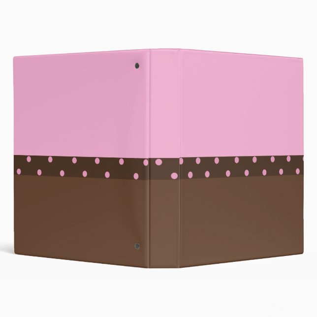 Brown and Pink Polka Dot Binder (Background)