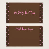 Brown and Pink Polka Dot Gift Tags (Front & Back)