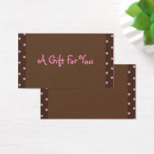 Brown and Pink Polka Dot Gift Tags (Desk)