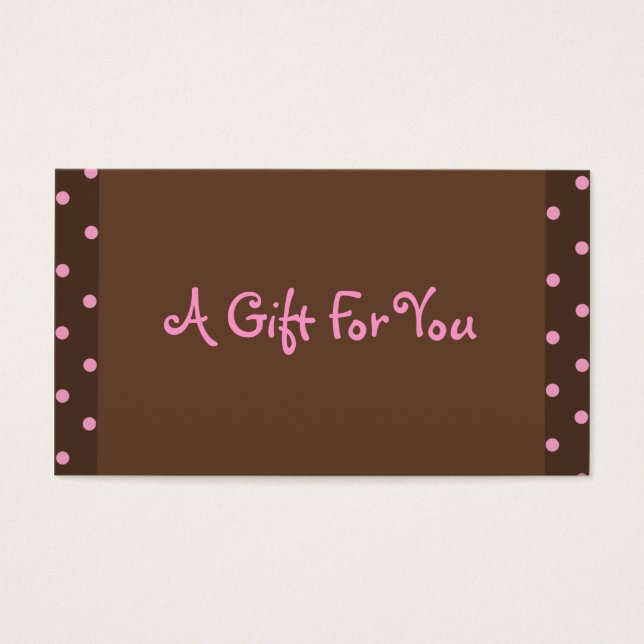 Brown and Pink Polka Dot Gift Tags (Front)