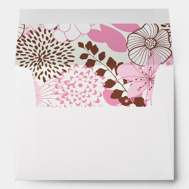Brown and Pink Spring Garden Envelope (Back (Bottom))